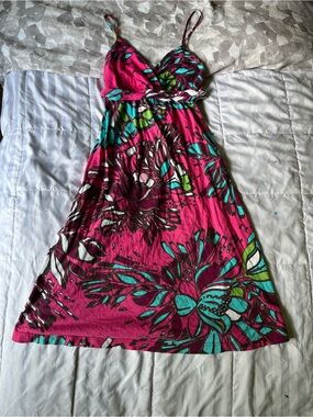 Edc floral belted dress